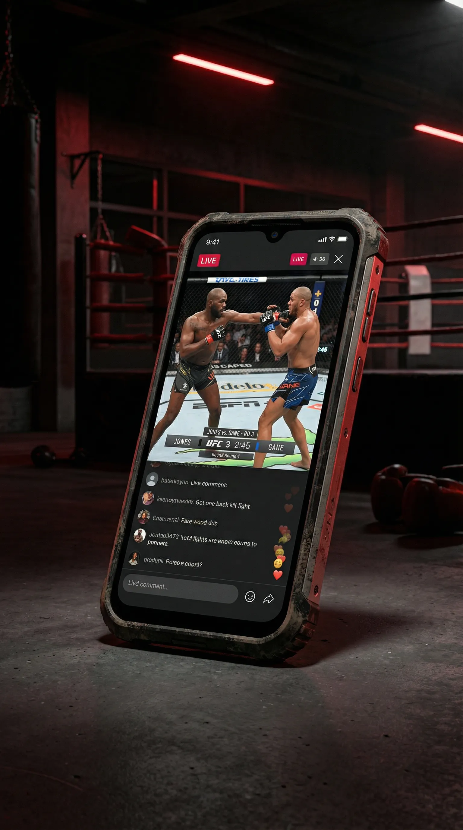 beat365体育网址 移动端APP格斗直播界面